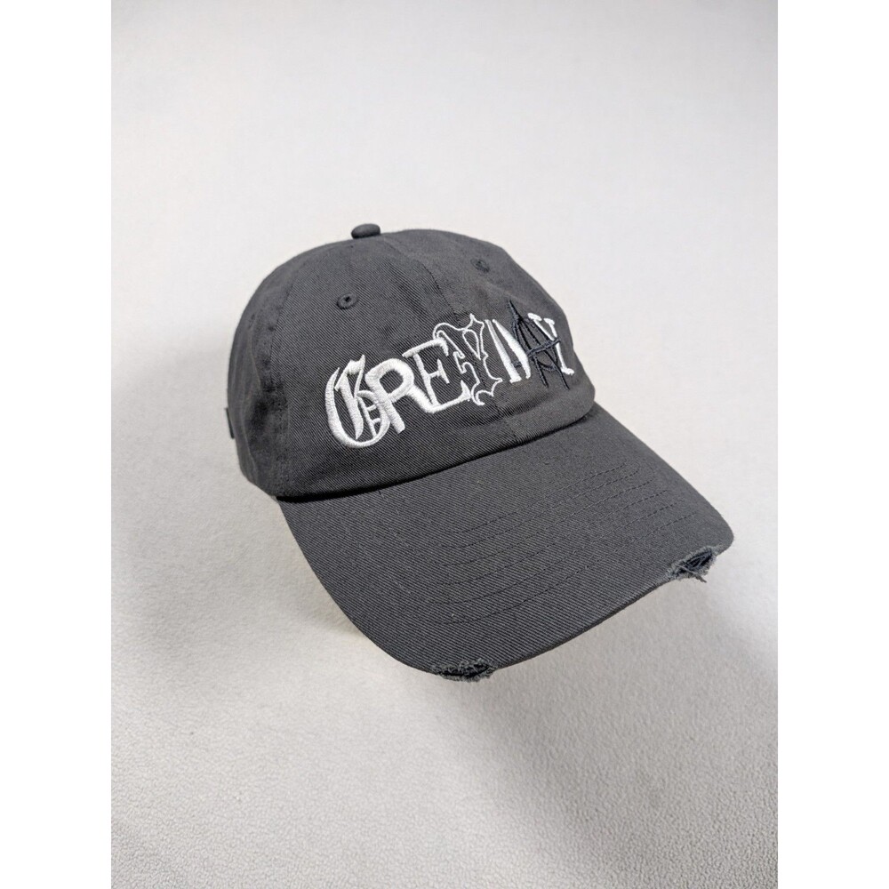 G59 Grey Day Tour Hat Suicide Boys Adjustable Distressed Grey Black Strap Back